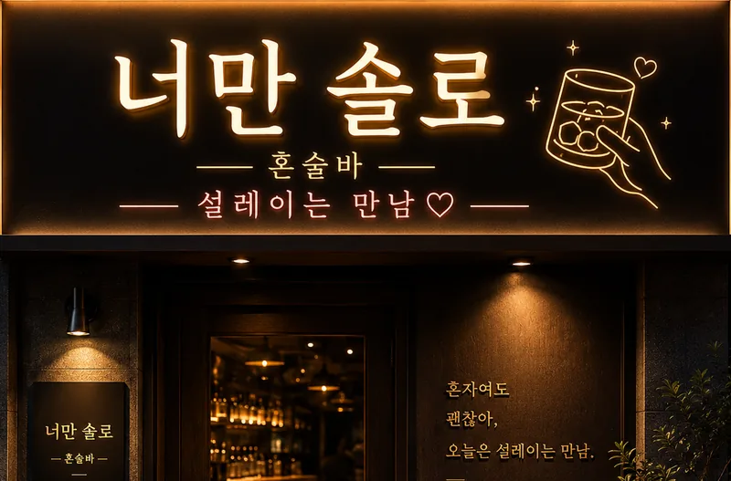 너만솔로 매장 간판